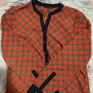 BR long sleeve print blouse